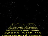 The plot is explained in Star Wars-style scrolling text!